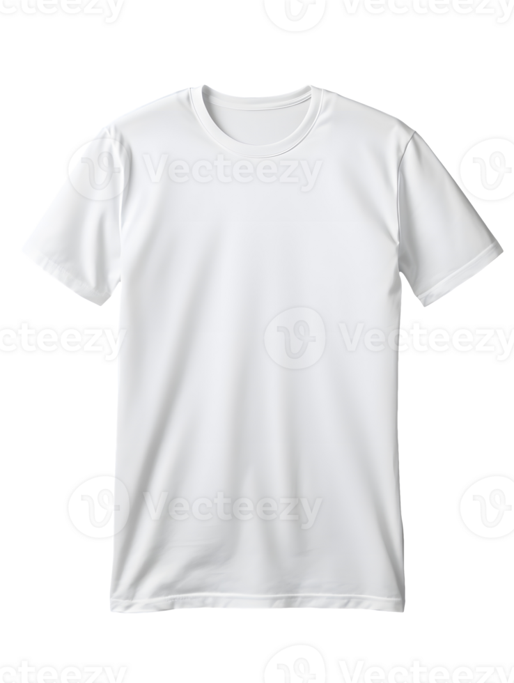AI generated Photo of clean white t-shirt without background Ready for mockup png
