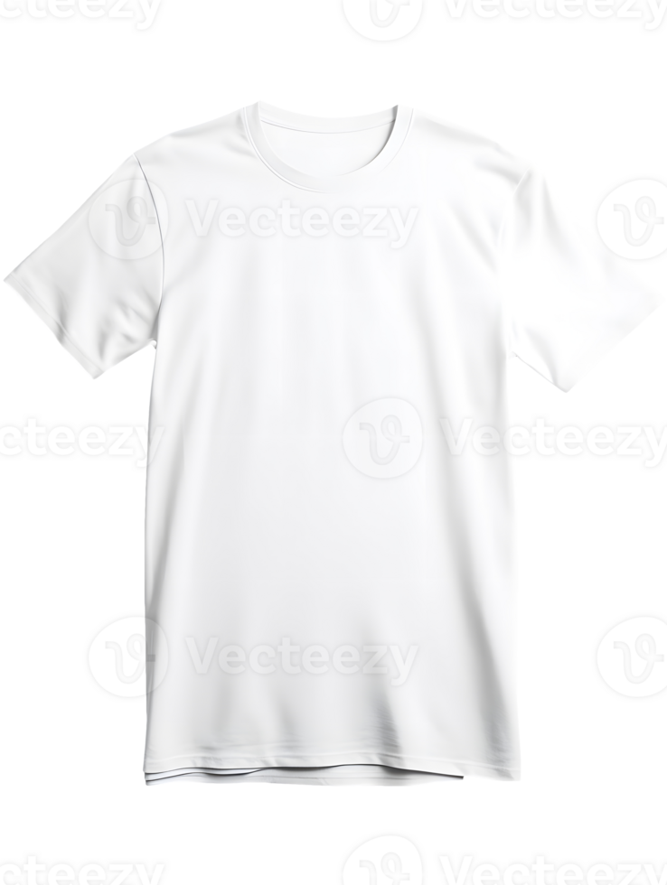 AI generated Photo of clean white t-shirt without background Ready for mockup png