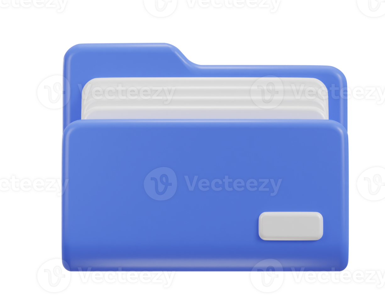 Folder with files documents file management concept 3d icon 39138323 PNG