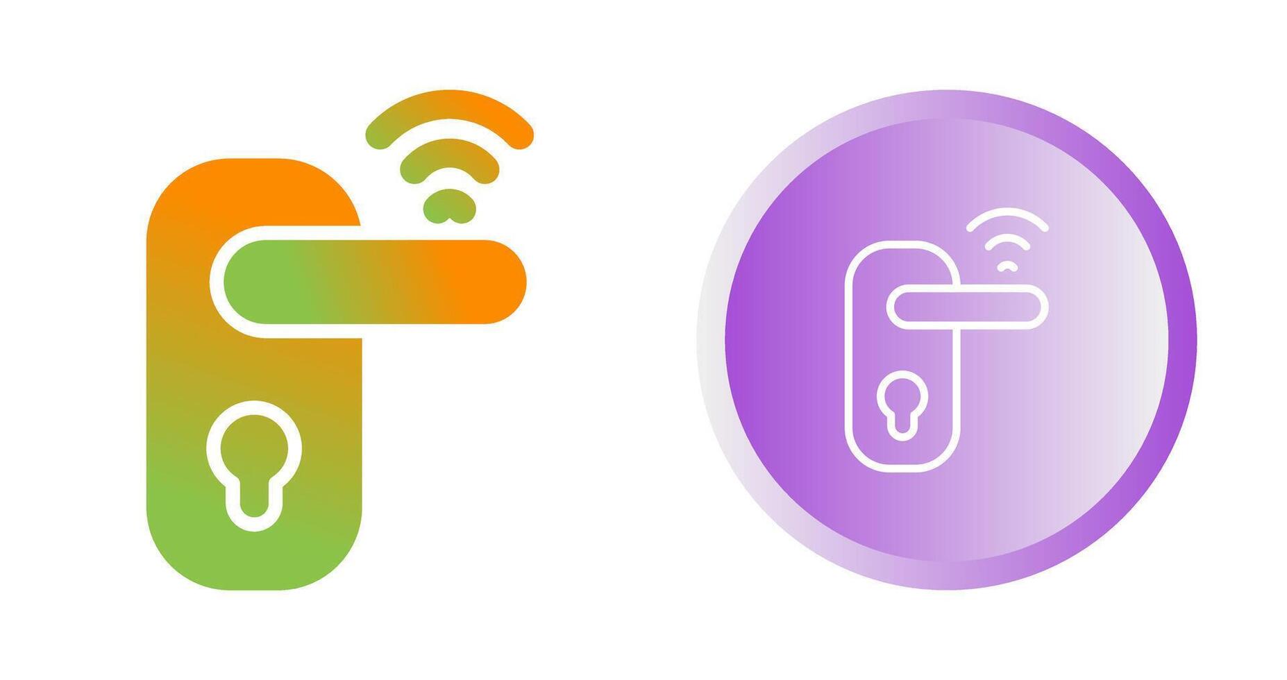 Smart Door Lock Vector Icon