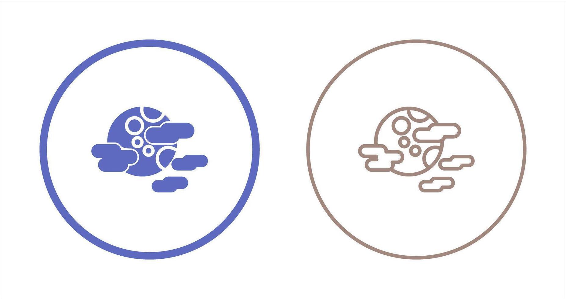 Cloudy Night Vector Icon