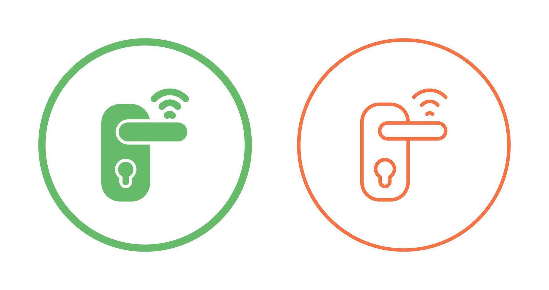 Smart Door Lock Vector Icon