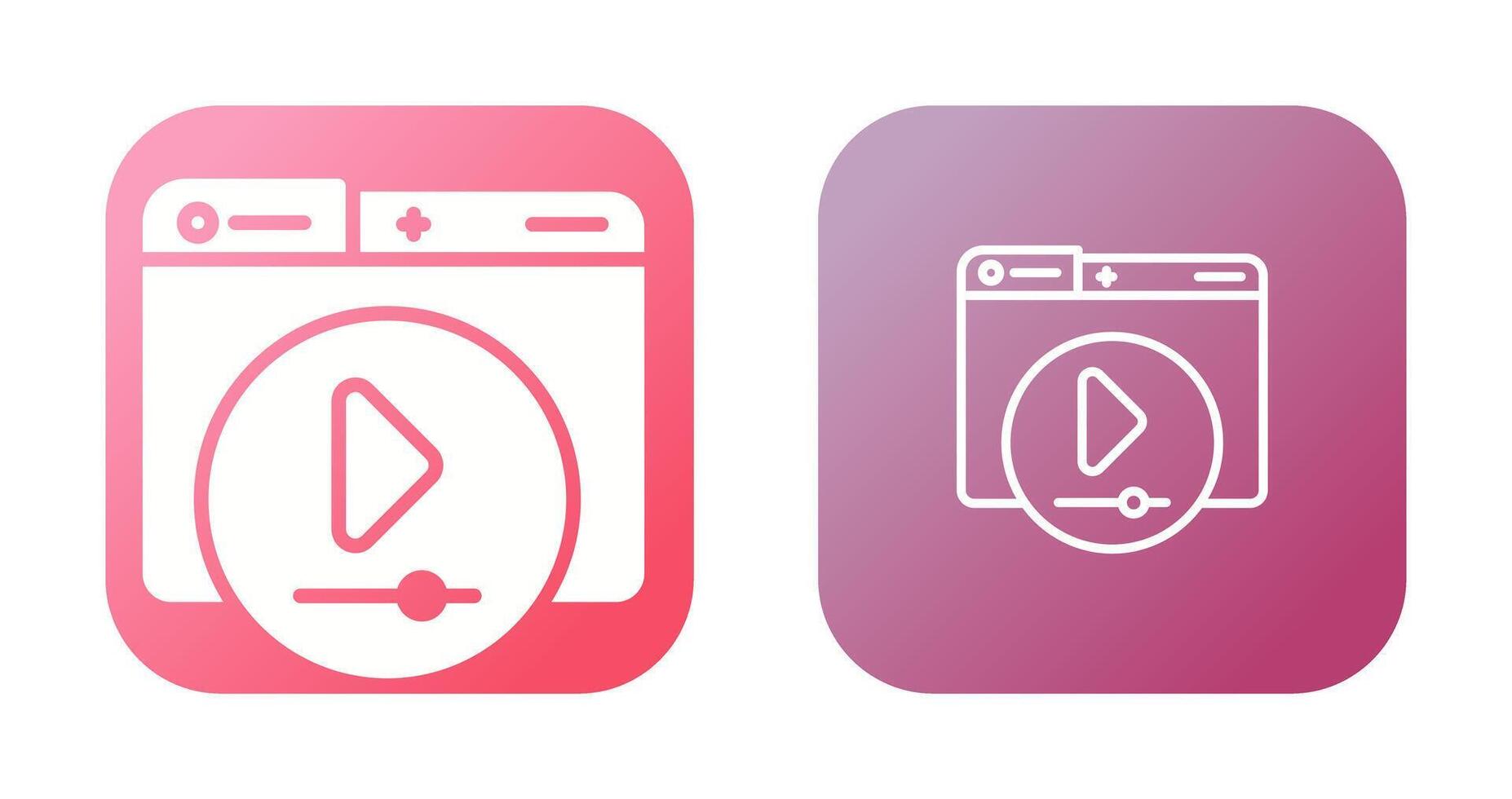 Video Player Vector Icon