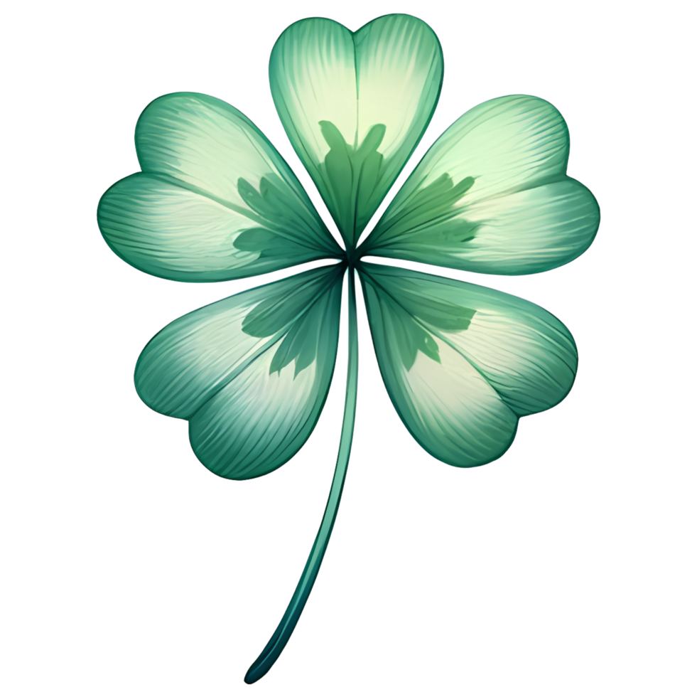 AI generated Green clover leaf isolated. St. Patrick's Day png