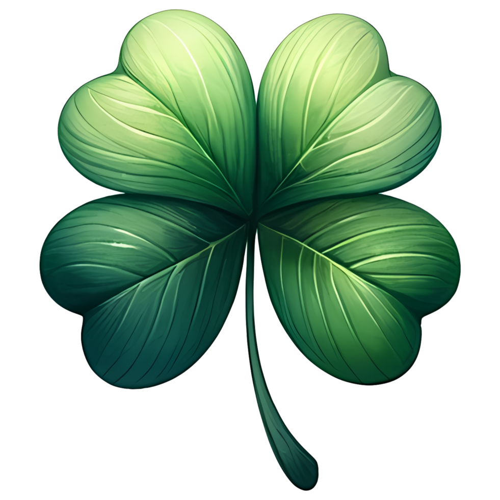 AI generated Green clover leaf isolated. St. Patrick's Day png