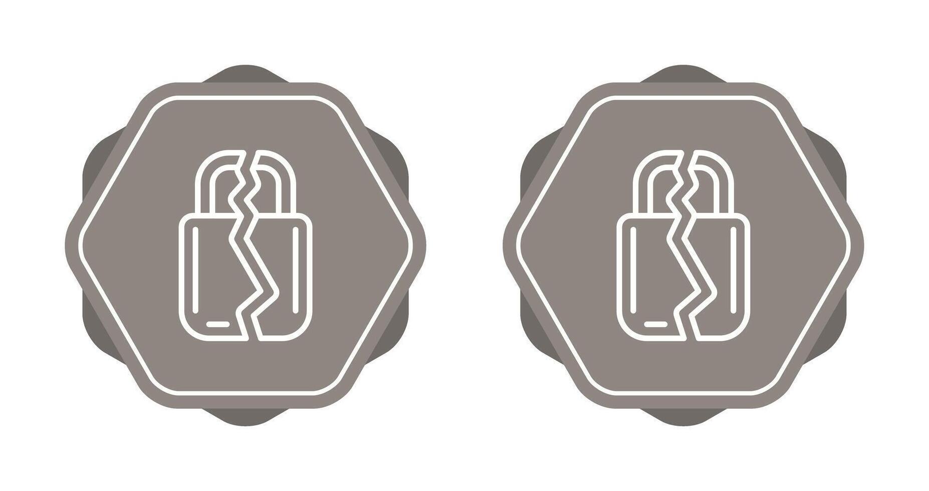 Brocken Padlock Vector Icon