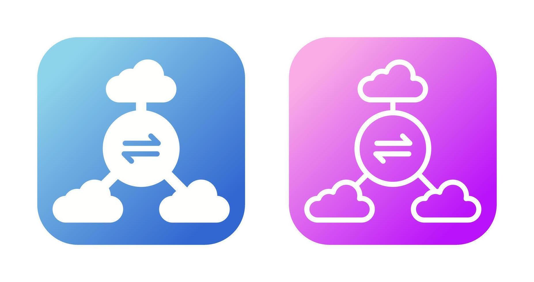Multi-Cloud Vector Icon