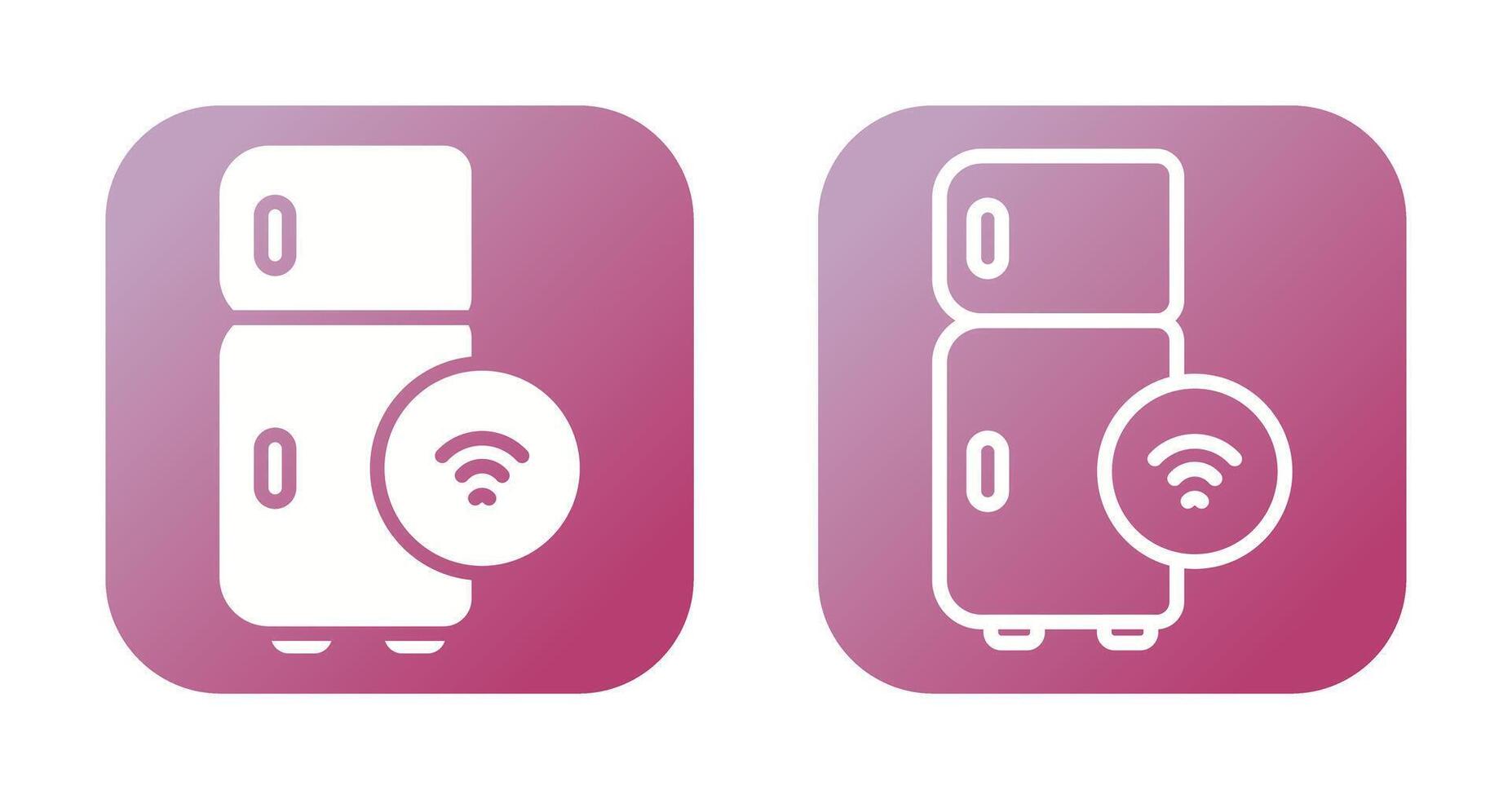 Smart Fridge Vector Icon