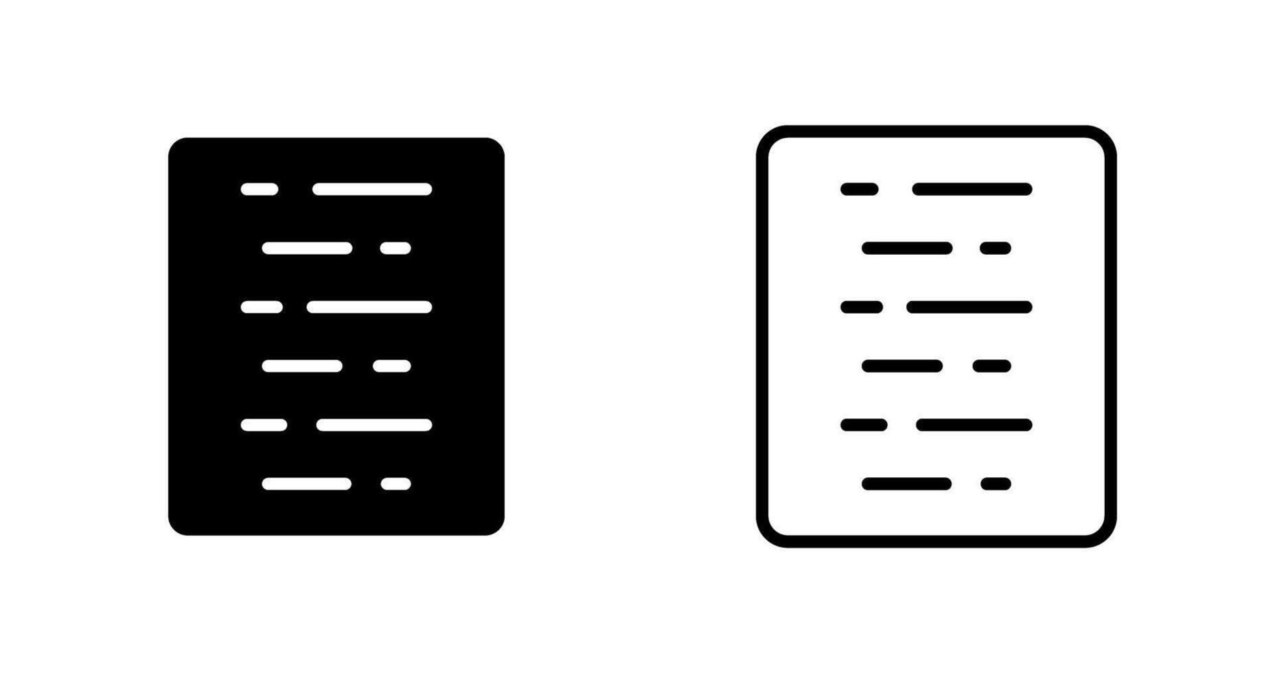 Document Align Center Vector Icon