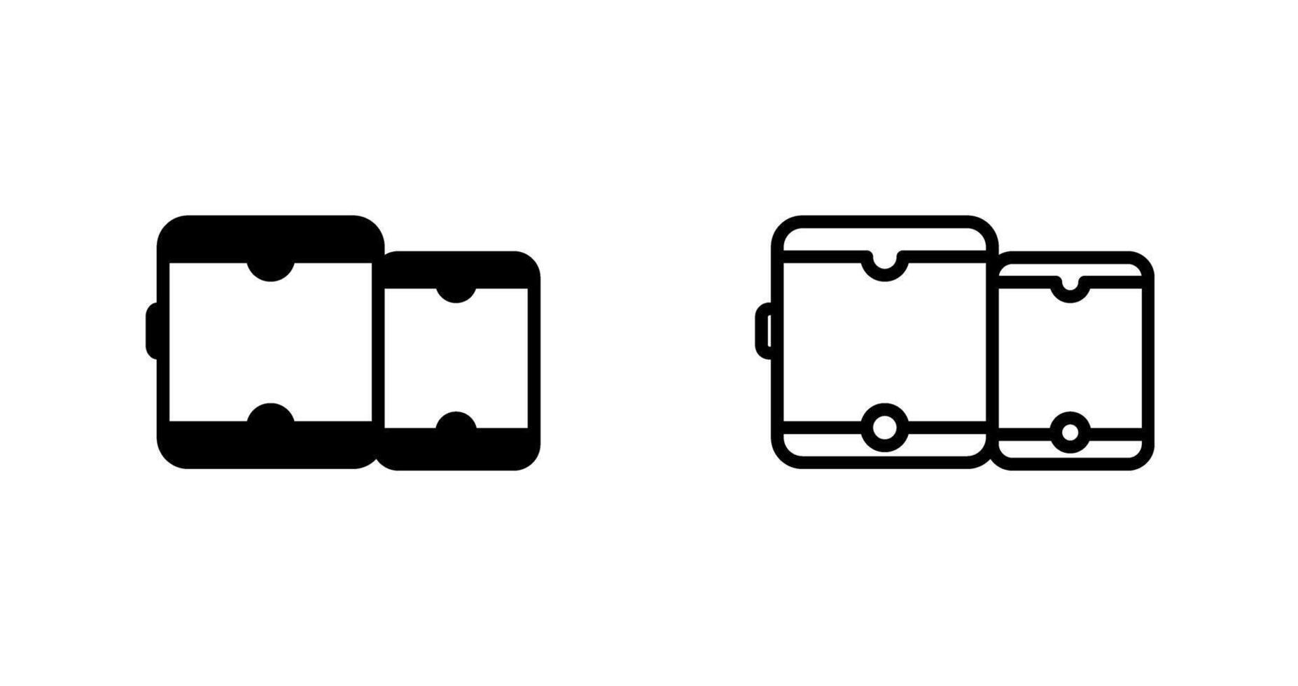 Tablet with smartphone Vector Icon