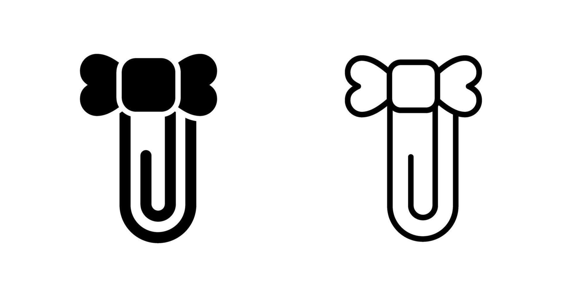 Paperclip with ribbon Vector Icon