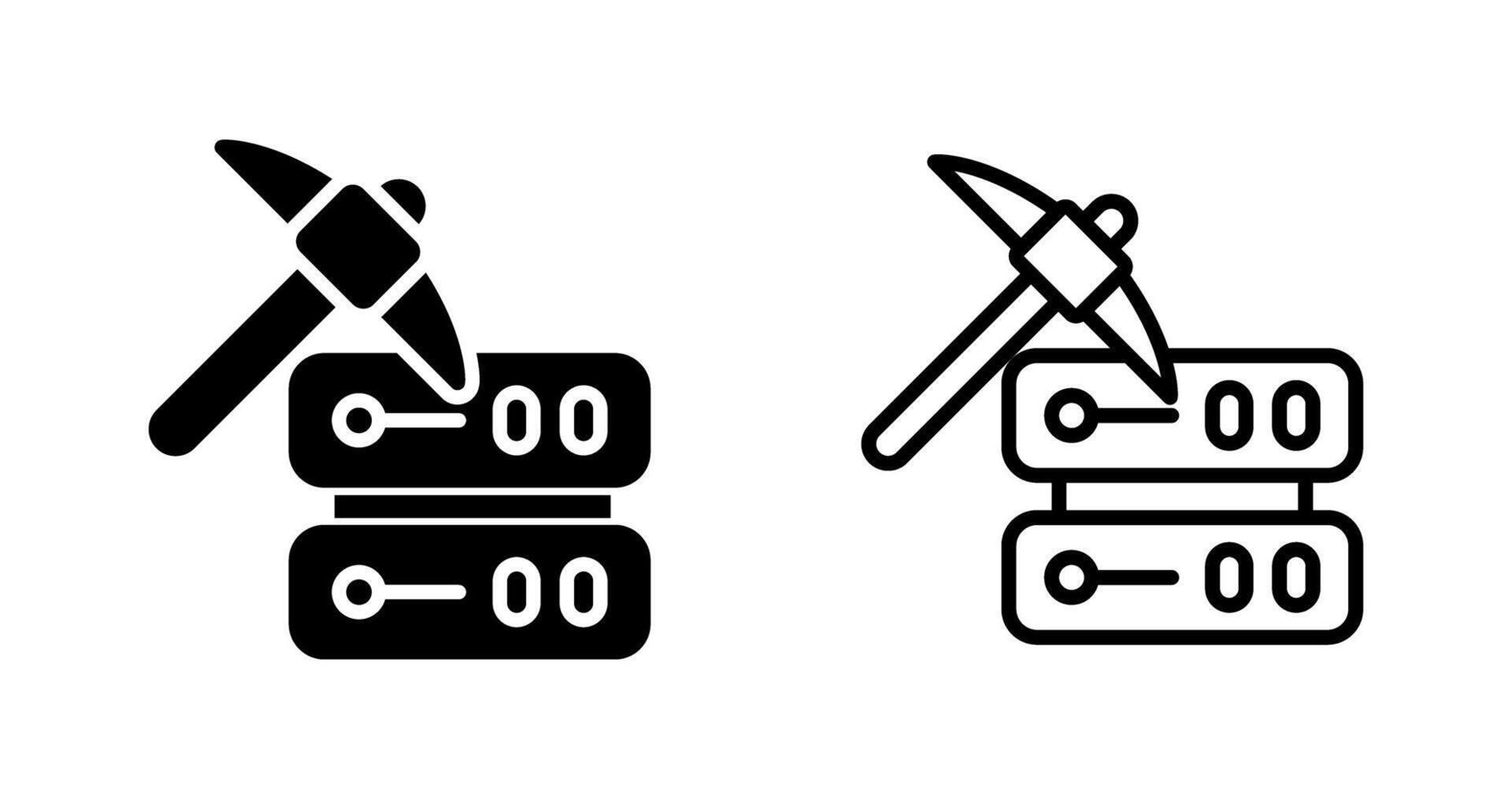 icono de vector de minería de datos