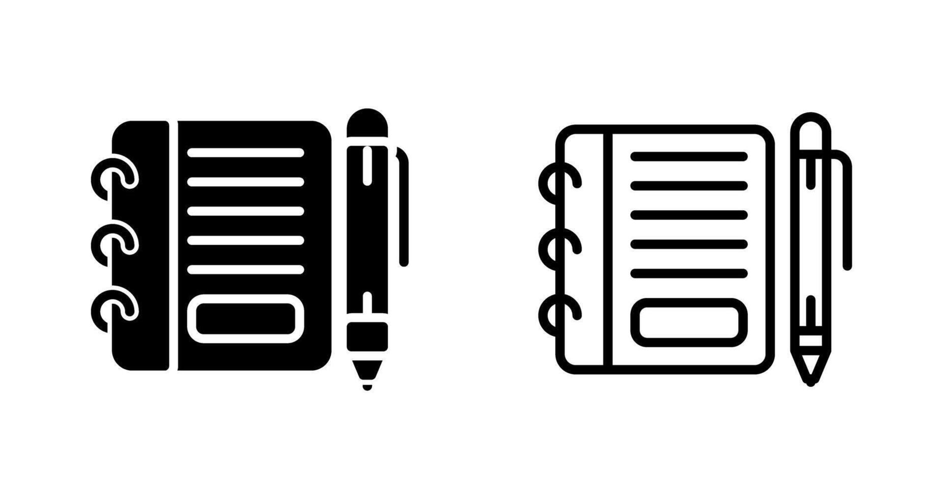 Notepad with pen Vector Icon