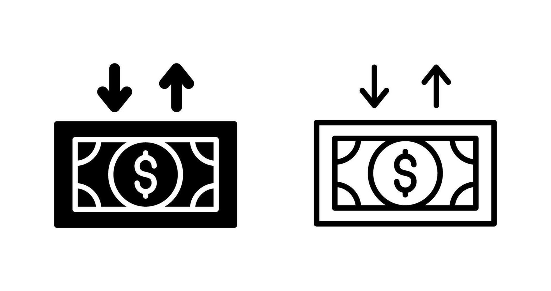 icono de vector de flujo de efectivo