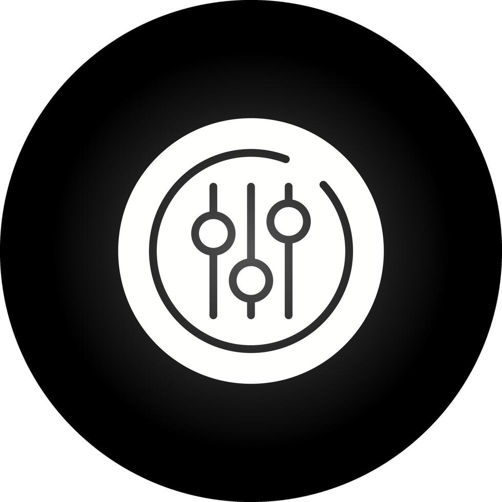 Audio Equalizer Circle Vector Icon