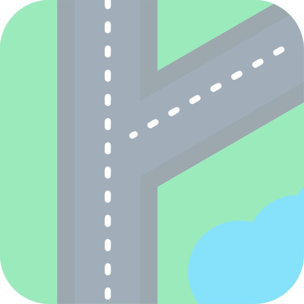 Road Flat Light Icon vector