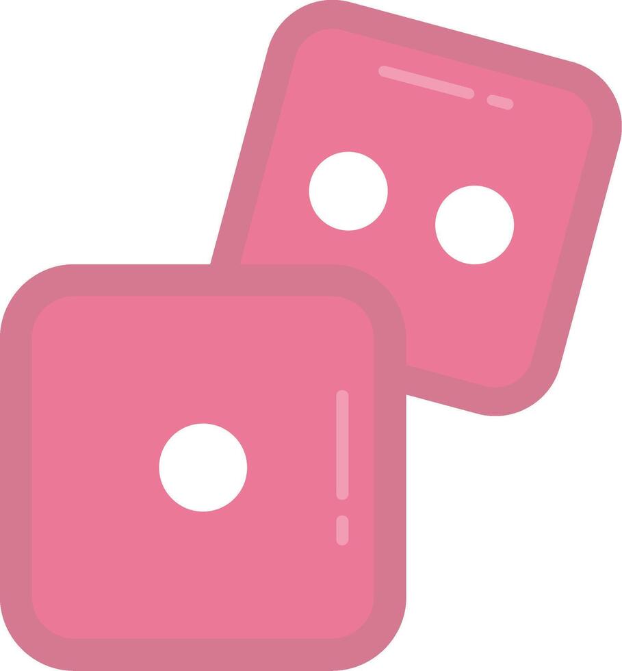 Dice Flat Light Icon vector