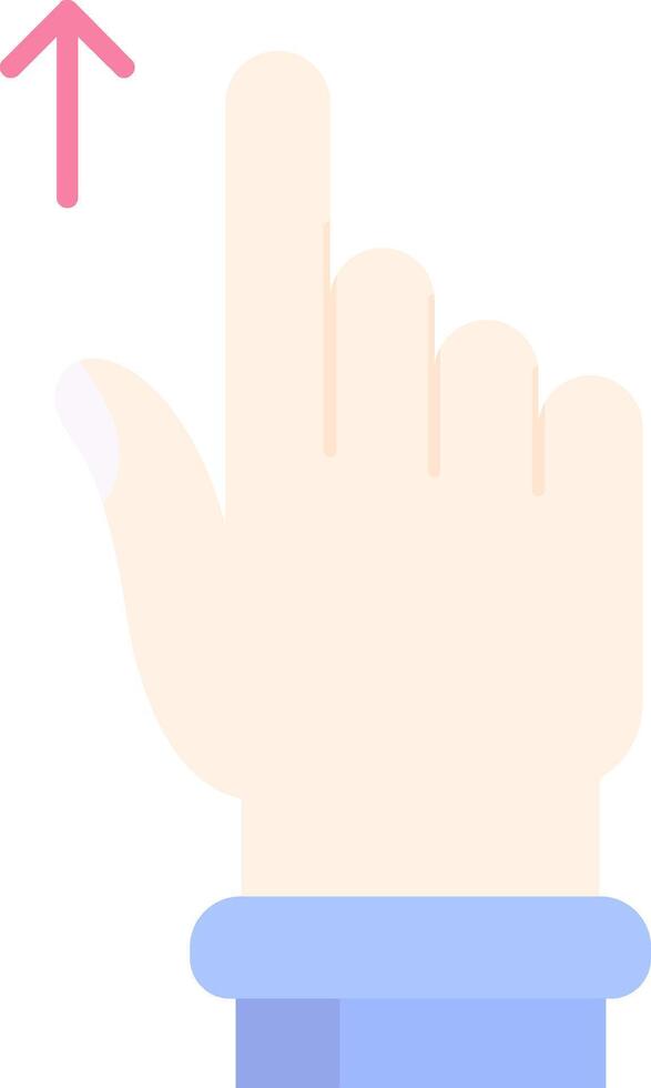 Swipe Up Flat Light Icon vector