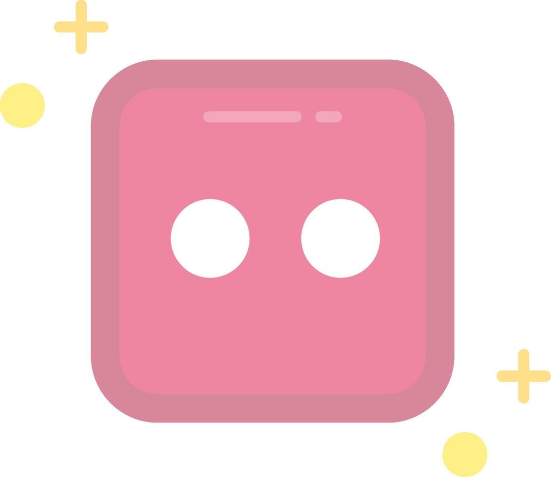 Dice two Flat Light Icon vector