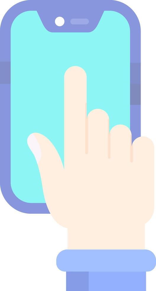 Touch Device Flat Light Icon vector