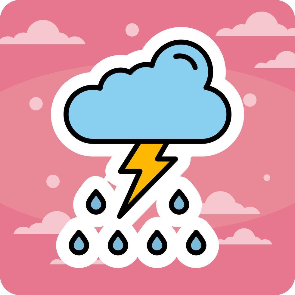 Thunder storm Vector Icon