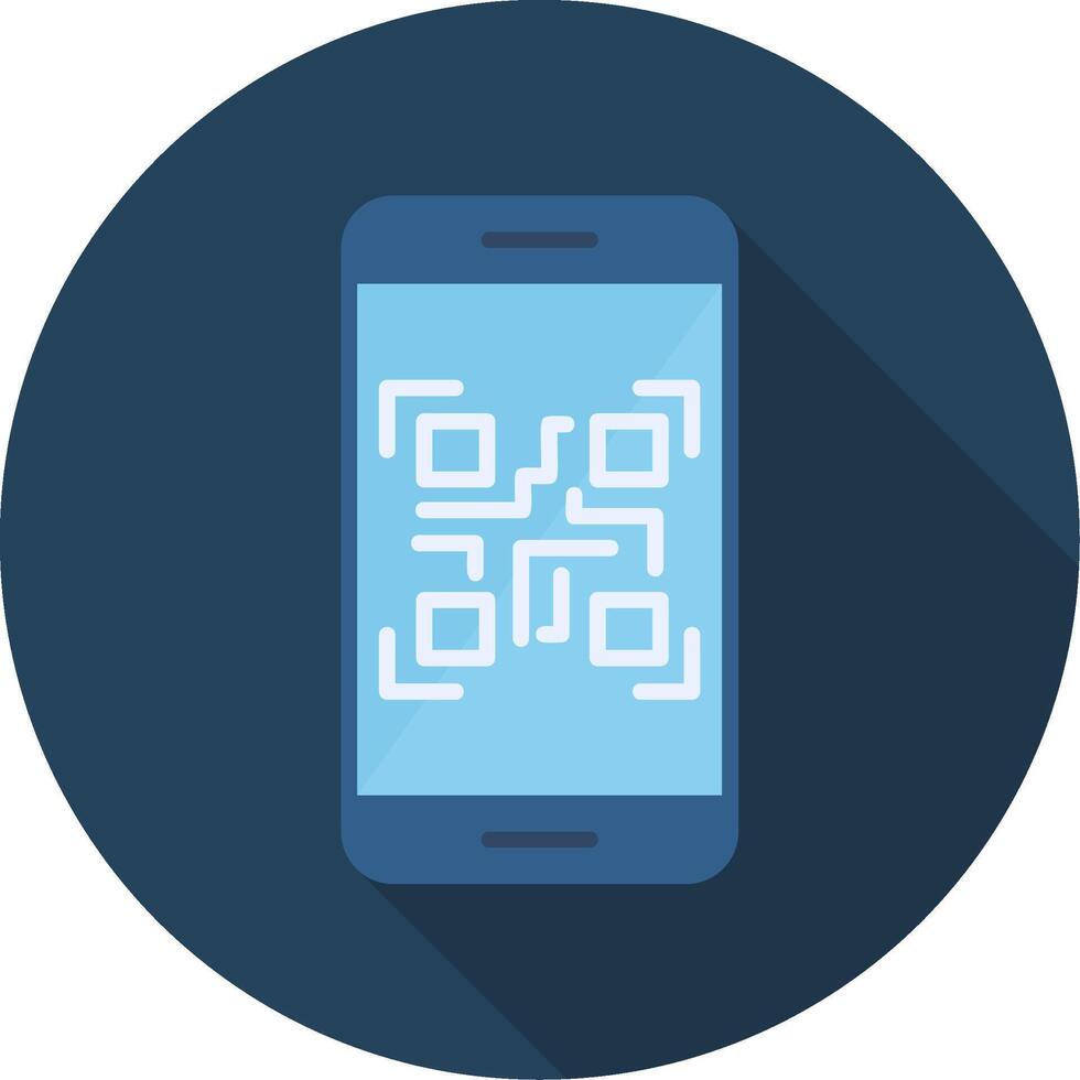 Smartphone Qr Code Vector Icon