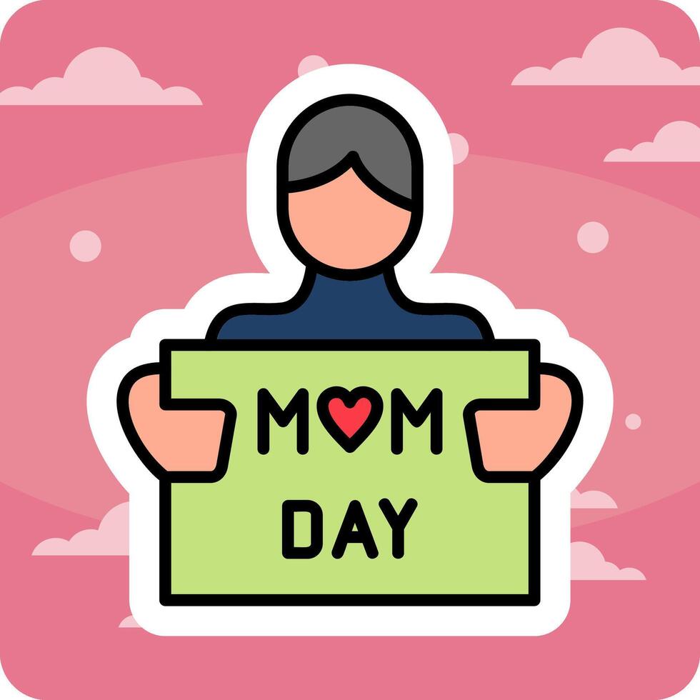 madres día vector icono