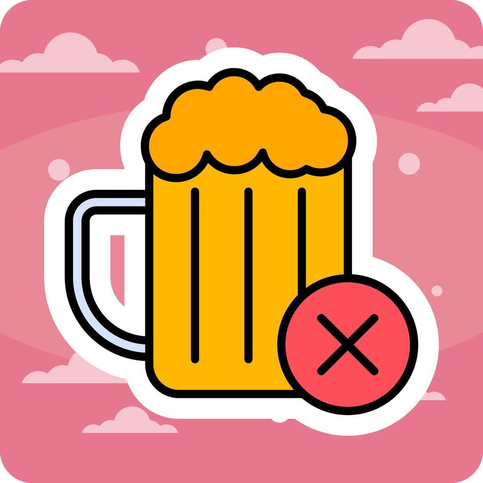 No Alcohol Vector Icon