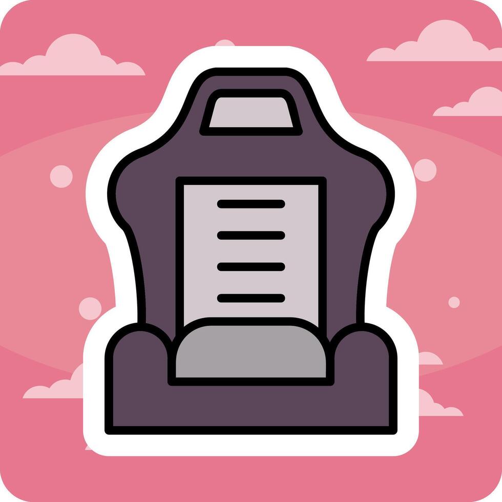 Car Seat Vector Icon