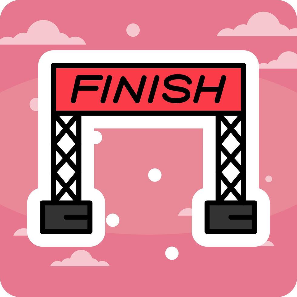 Finish Line Vector Icon