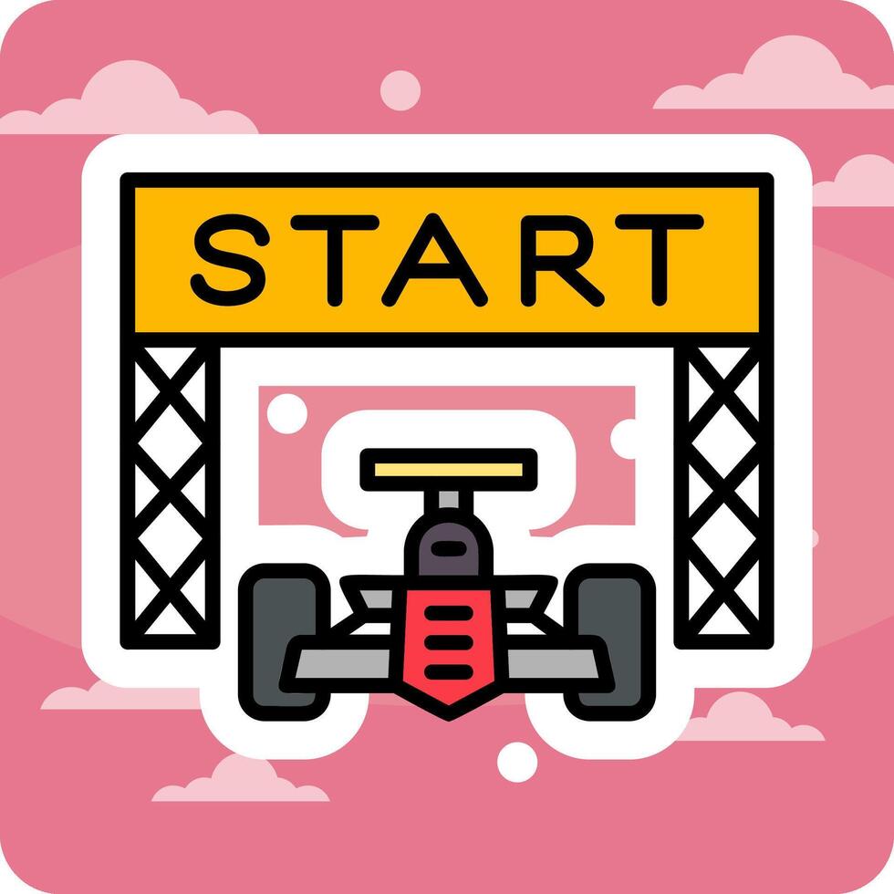 Starting Race  Vector Icon