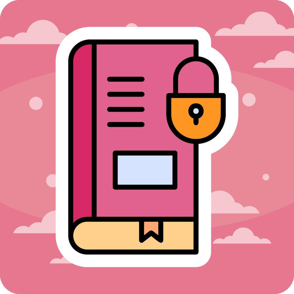 Secure Book Vector Icon