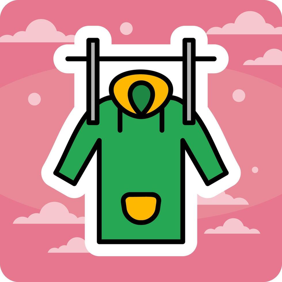 Wet Coat Vector Icon