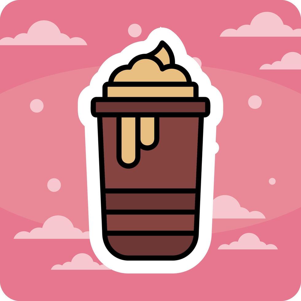 icono de vector de chocolate caliente