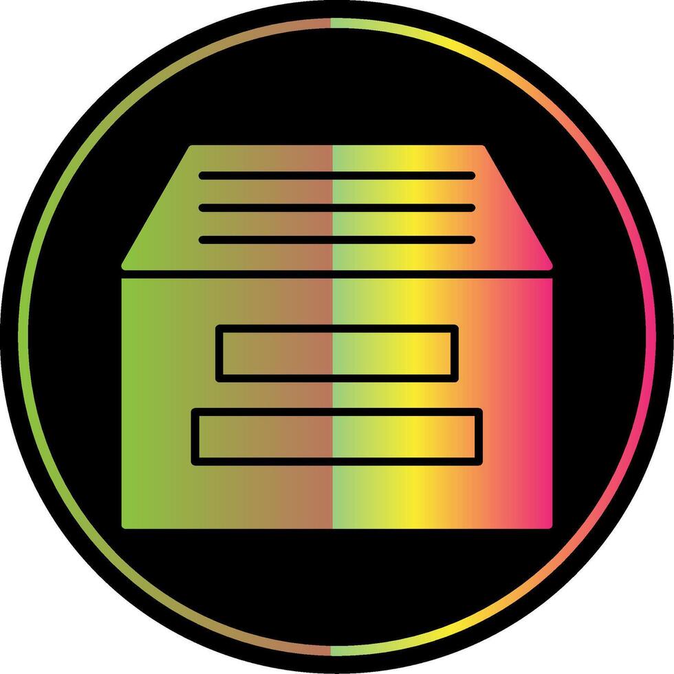 archivo glifo debido color icono vector