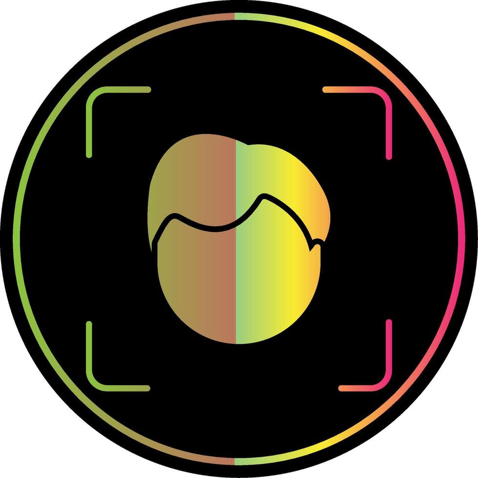 Face Scan Glyph Due Color Icon vector