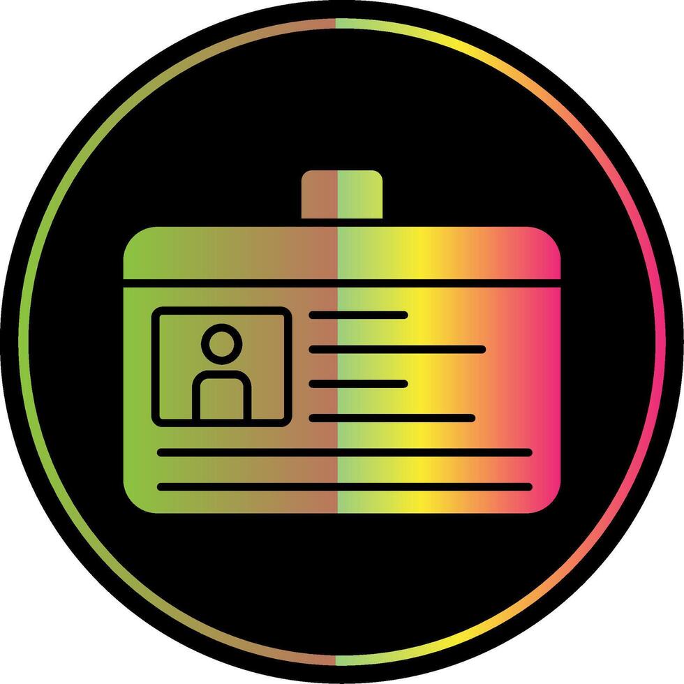 Id Card Glyph Due Color Icon vector