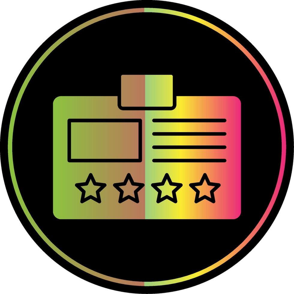 Vip Card Glyph Due Color Icon vector
