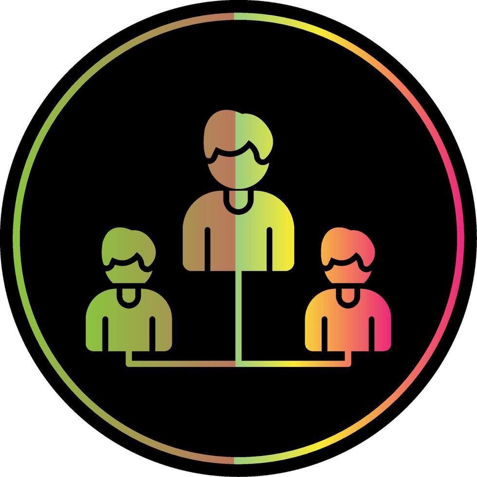 Connection Glyph Due Color Icon vector