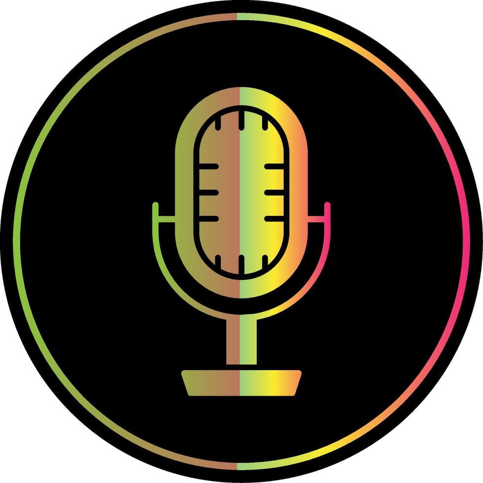 Studio Microphone Glyph Due Color Icon vector