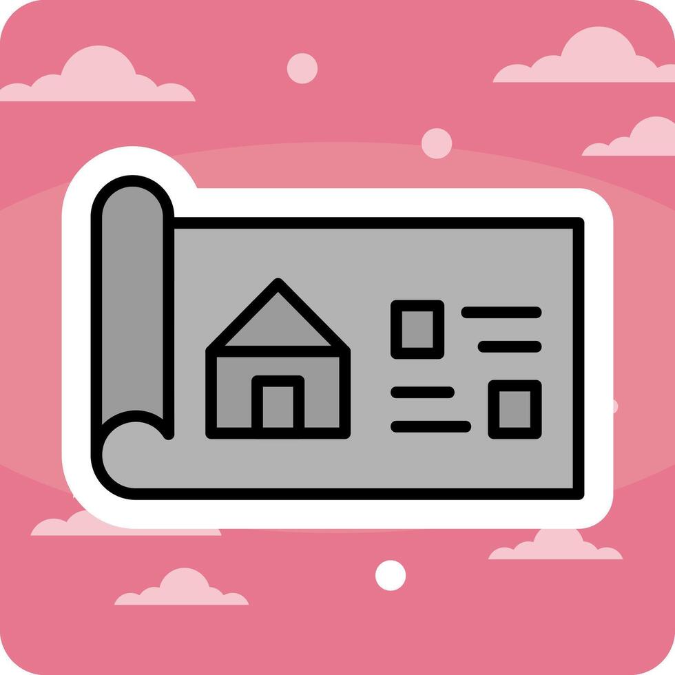 House Blueprint Vector Icon