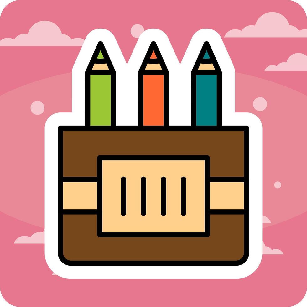 Colored Pencils Vector Icon