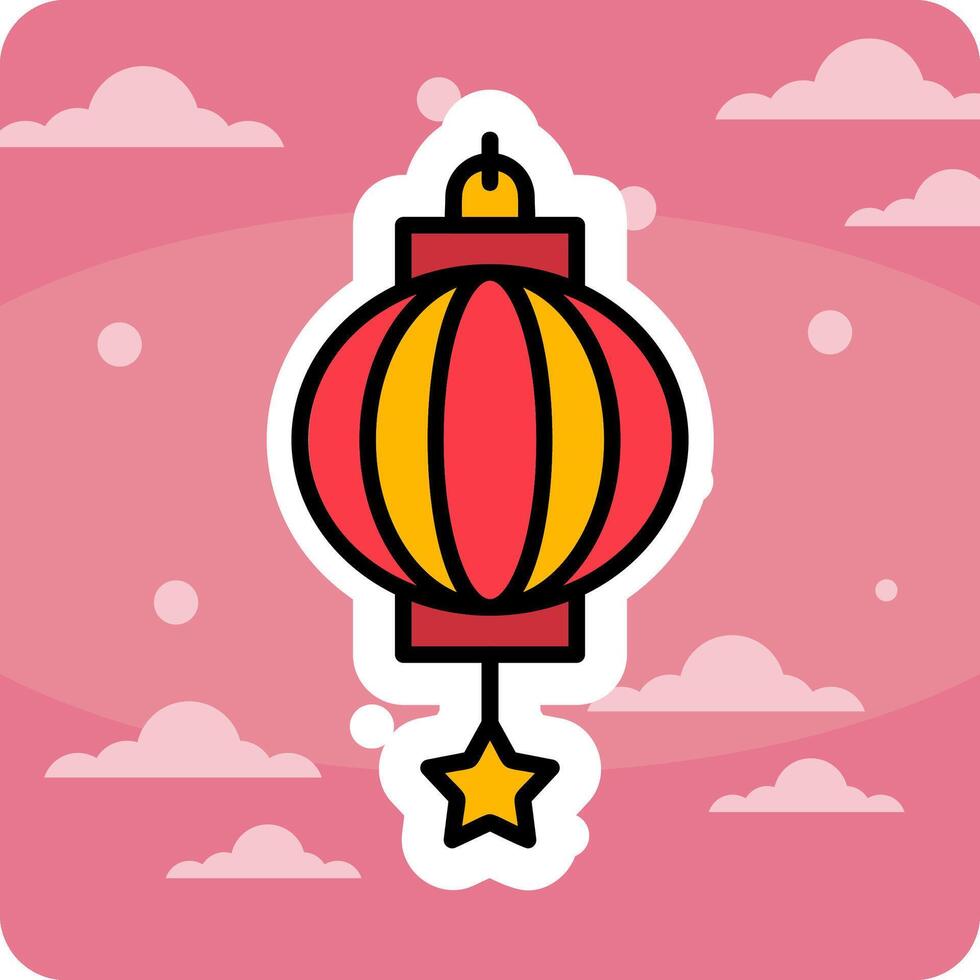 Chinese Lantern Vector Icon