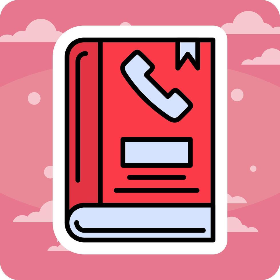 Phone Book Vector Icon