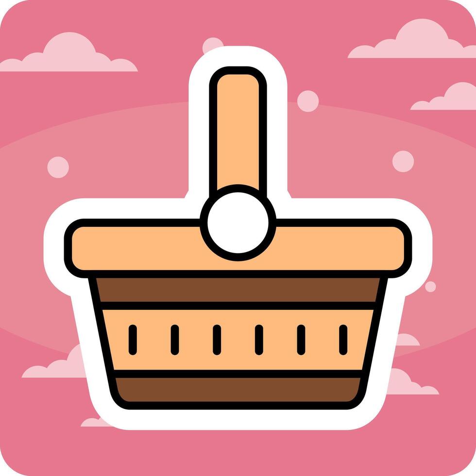 Picnic Basket Vector Icon