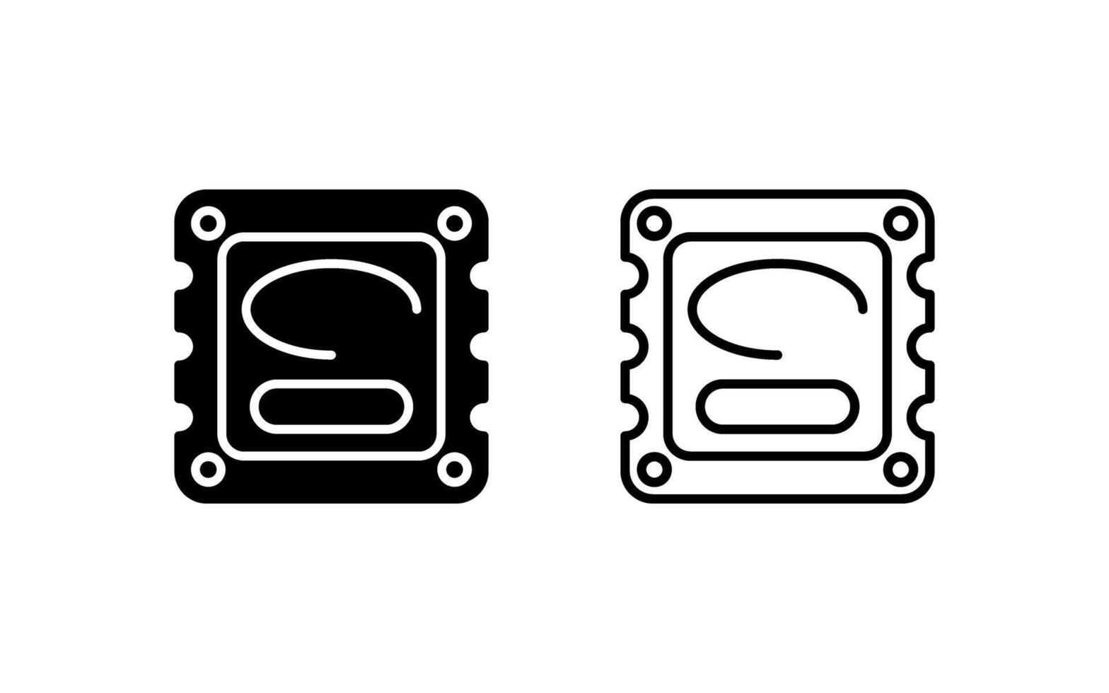 icono de vector de cpu