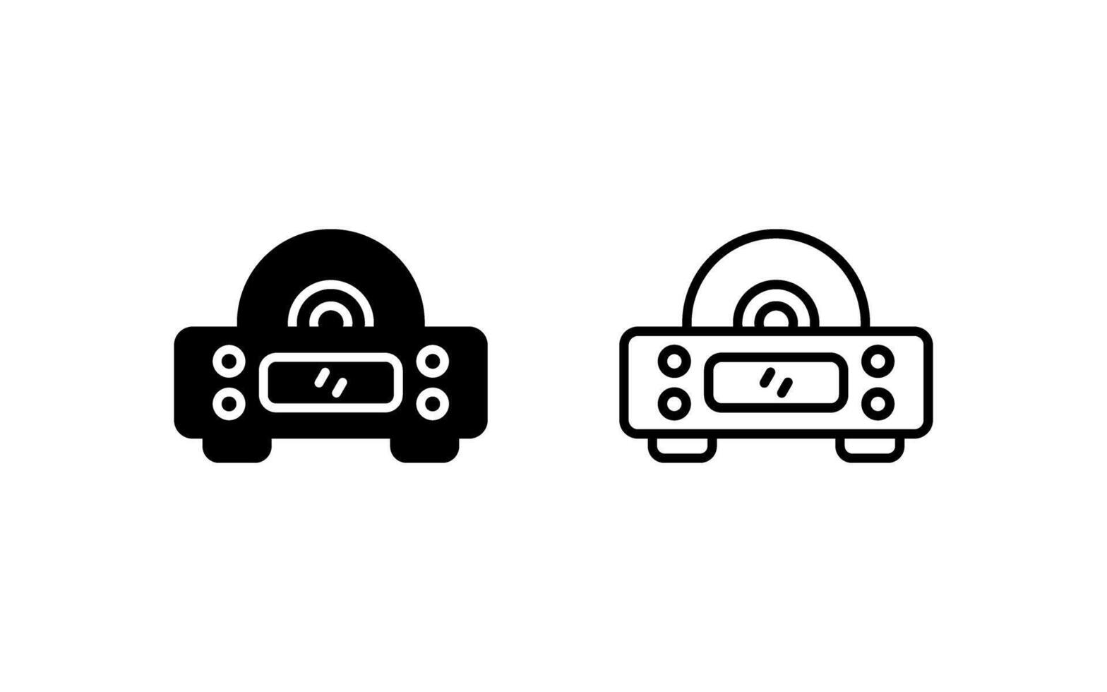 icono de vector de reproductor de cd