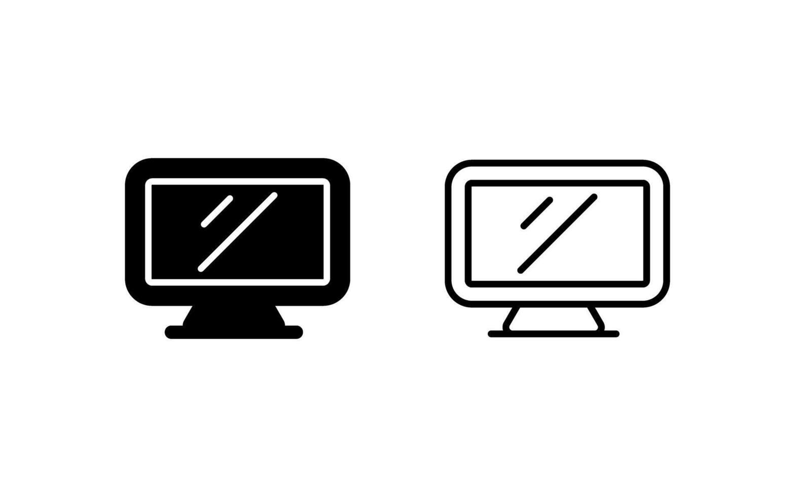 icono de vector de computadora