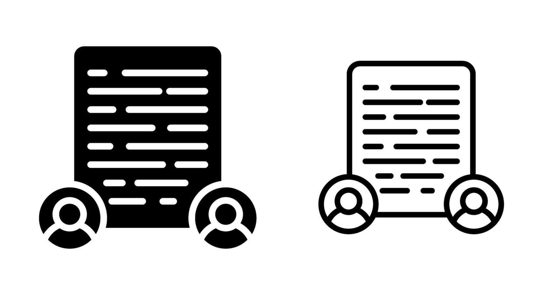 Document Collaboration Vector Icon