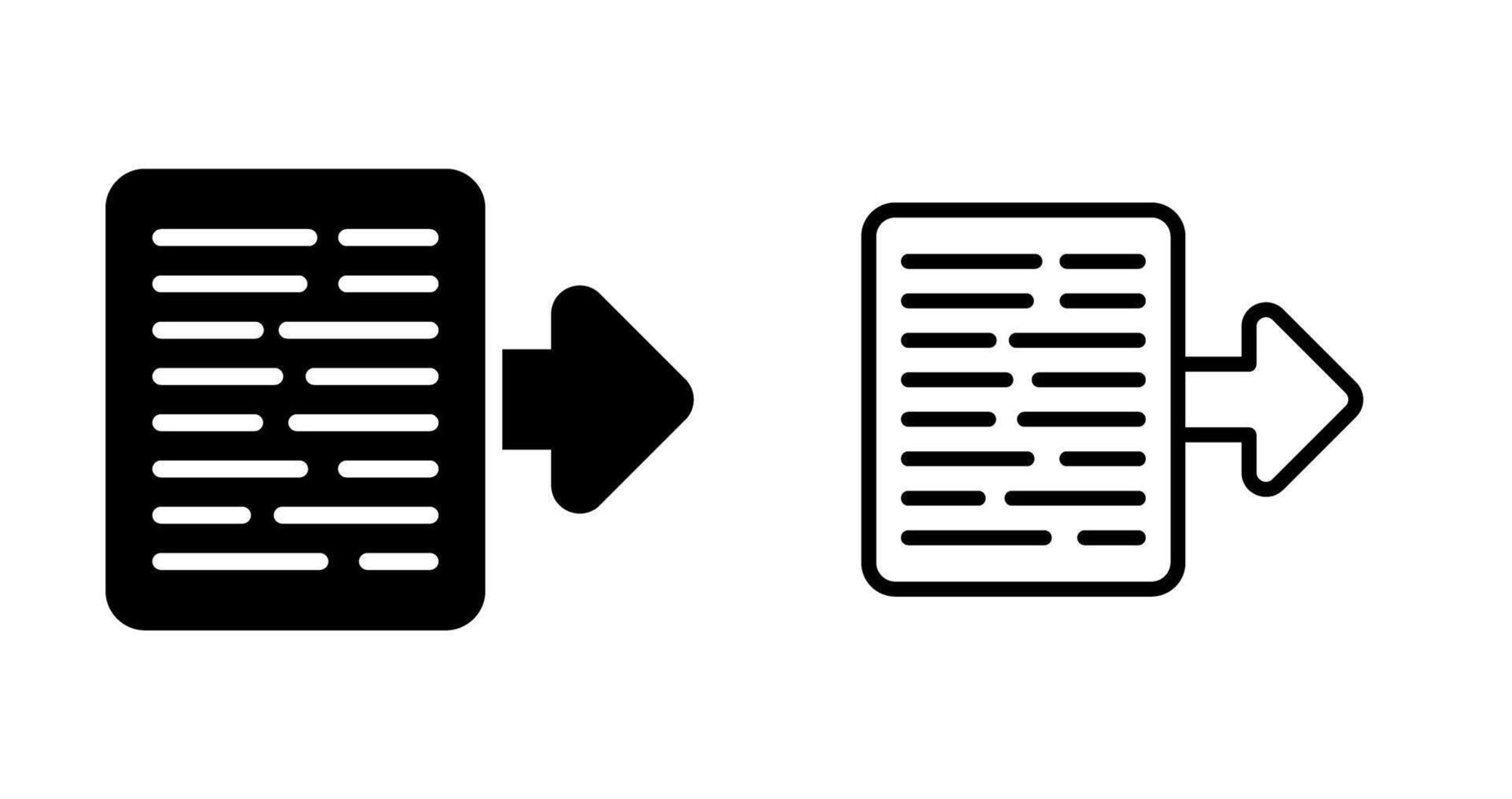 Document Export Vector Icon